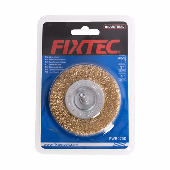 Fixtec Edelstahl-Metalldraht-Abschrägungsbürsten-Zubehör für Elektrowerkzeuge